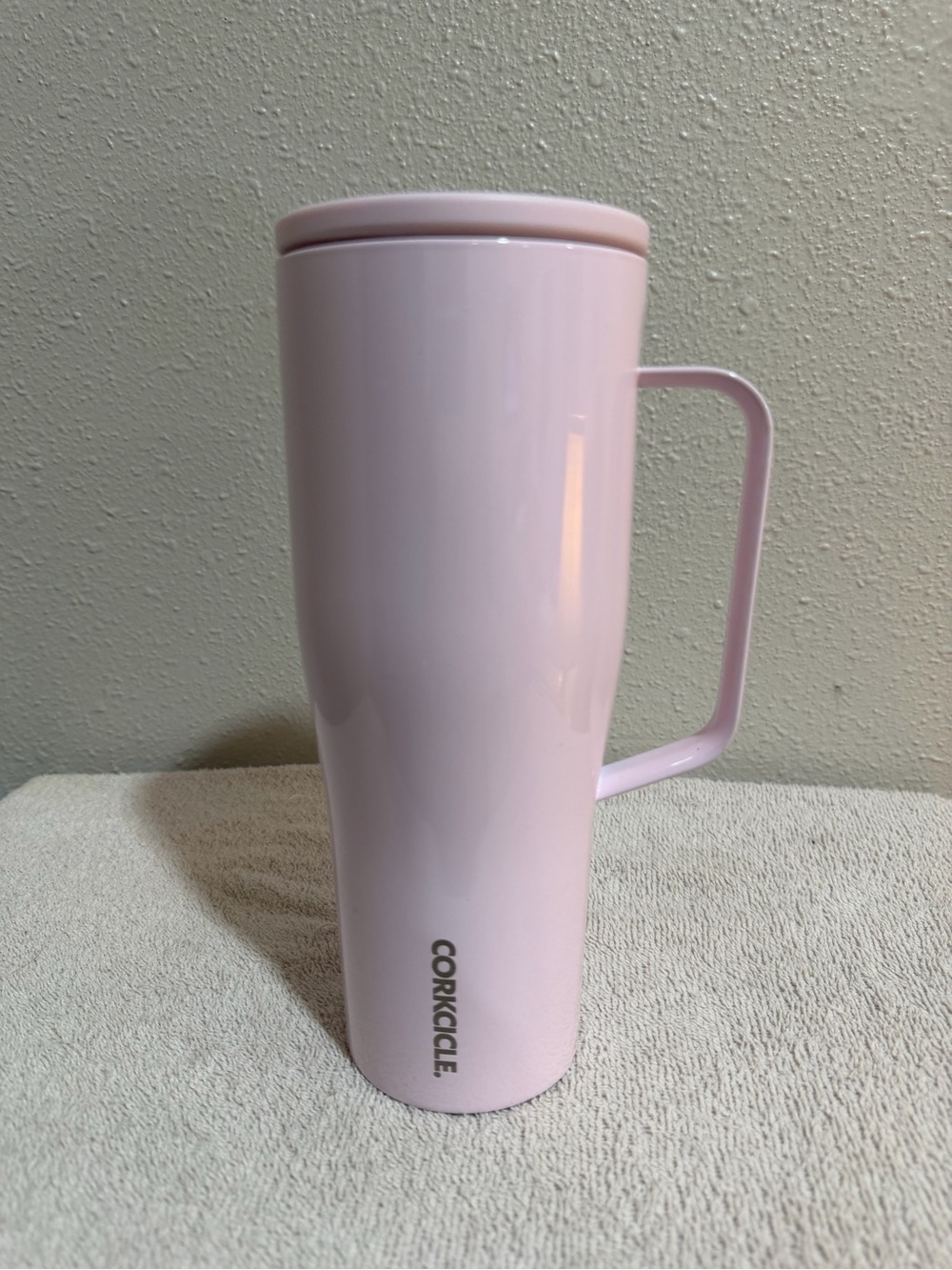 Corkcicle Pale Pink Insulated Travel Mug with Handle